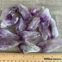 Large Amethyst Rough Points, 1.75 - 2.5" Raw Amethyst Points, Wholesale Bulk Lot