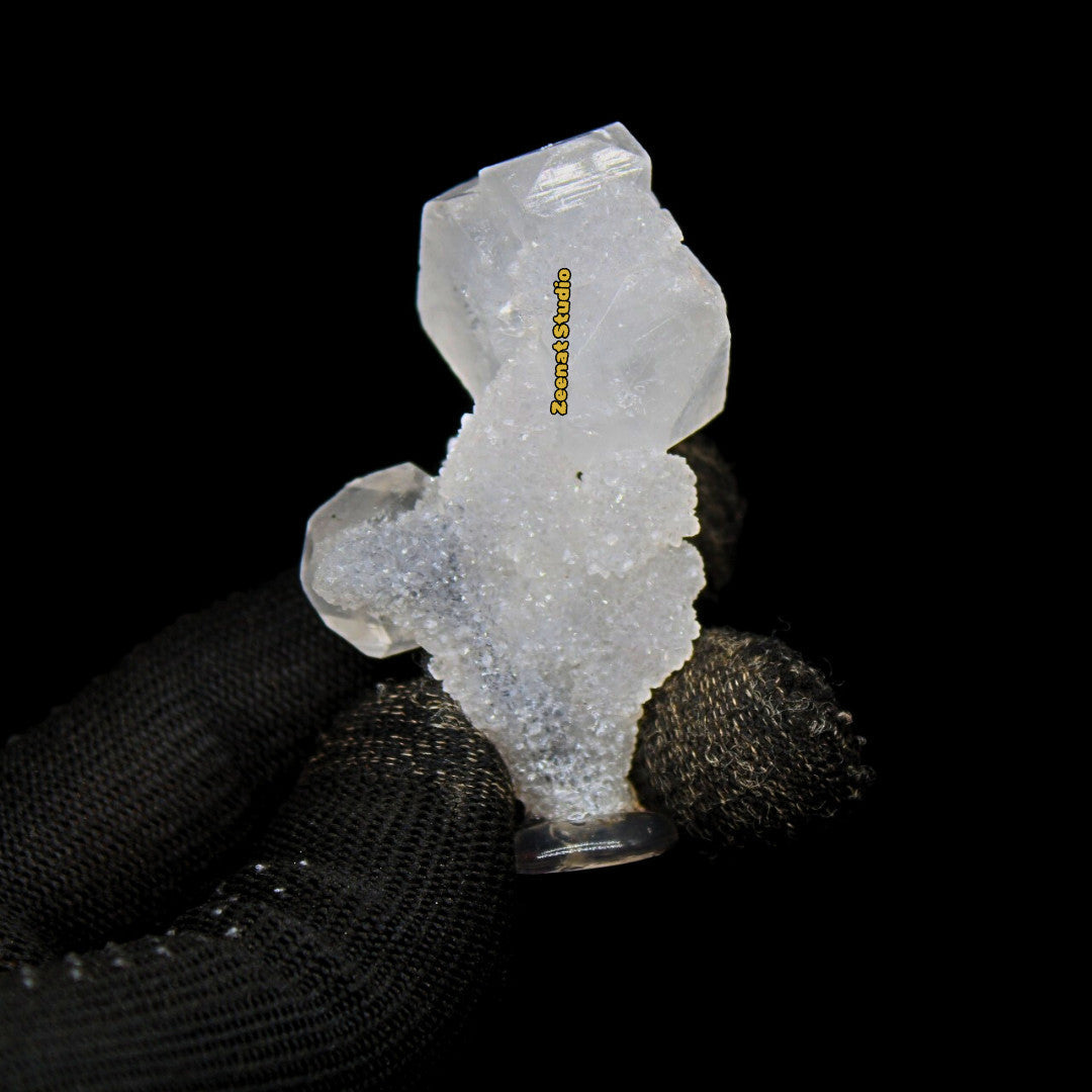 Unusual Apophyllite Crystal Cluster 6cm 180g Shiny Luster Tower Mineral Specimen