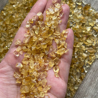 Grade A+++Citrine Semi Tumbled Gemstone Mini Chips 3 - 6 mm, Wholesale Bulk Lot