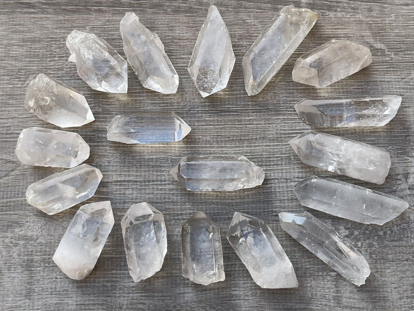 Grade A+++ Natural Clear Quartz Crystal Points, 1.5 to 3.5 Inches Long, 1-2 oz