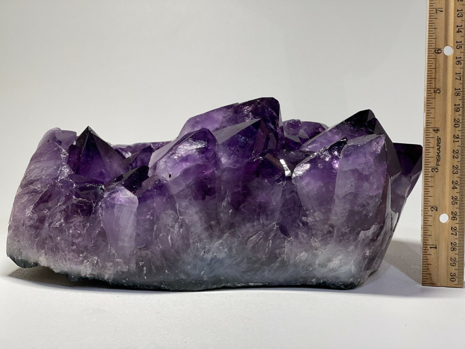 Finely Polished Uruguay Deep Purple Amethyst Cluster Crystal Geode, Pick a Size