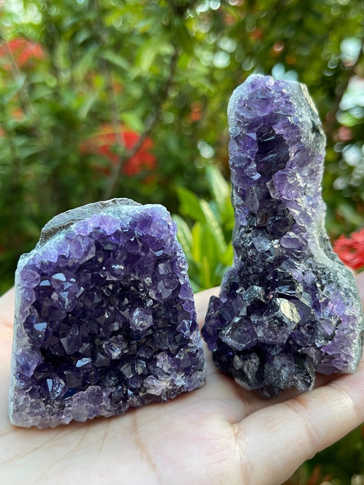 Small Uruguayan Deep Purple Amethyst Cluster, Amethyst Geode, Wholesale Bulk Lot