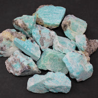 1/2 lb Lot Bulk Natural Rough Amazonite Crystal Healing Raw (8 oz)