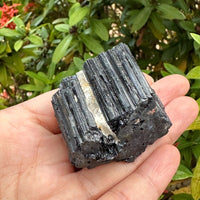 5 pcs Set Shiny Black Tourmaline Log, Grade A++ Natural Black Tourmaline Rod