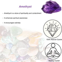 Deep Amethyst Raw Crystals 1.25-2" 25-35g Natural Healing Stones Tumbling Reiki