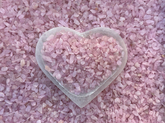 Grade A++ Rose Quartz Semi Tumbled Gemstone Mini Chips 3-8mm, Wholesale Bulk Lot
