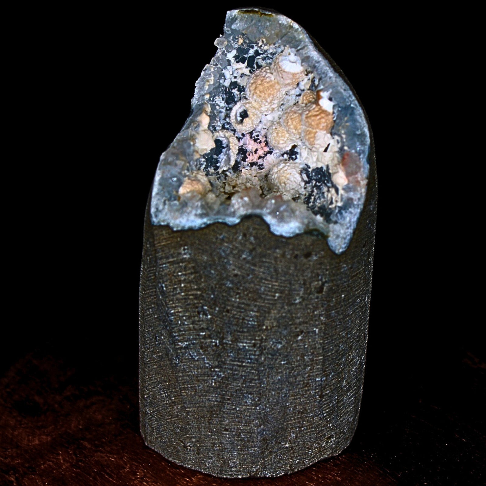 Rare MM Quartz Mordenite Ball Geode 256g Indian Zeolite Specimen