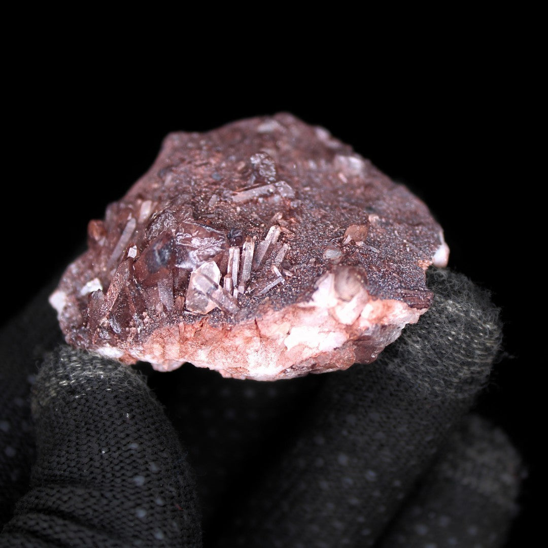 Red Phantom Quartz Cluster 55g 5x4cm | Rare Hematite Inclusion Crystal