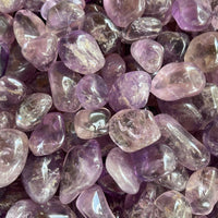 Grade A++ Amethyst Tumbled Stones, 0.75"-1.25" Amethyst Polished Stone, Bulk Lot