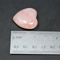 Rose Quartz Heart: Bulk 10 Piece Lot (Pocket Size 1" Puffed, Pink) Wholesale