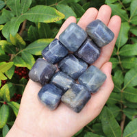 2 Medium Large Tumbled Iolite Gemstone Crystals (Third Eye Chakra)
