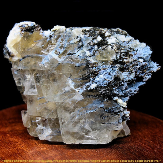 Calcite Rainbow Inclusion on Mordenite 160g Rare Indian Mineral Specimen