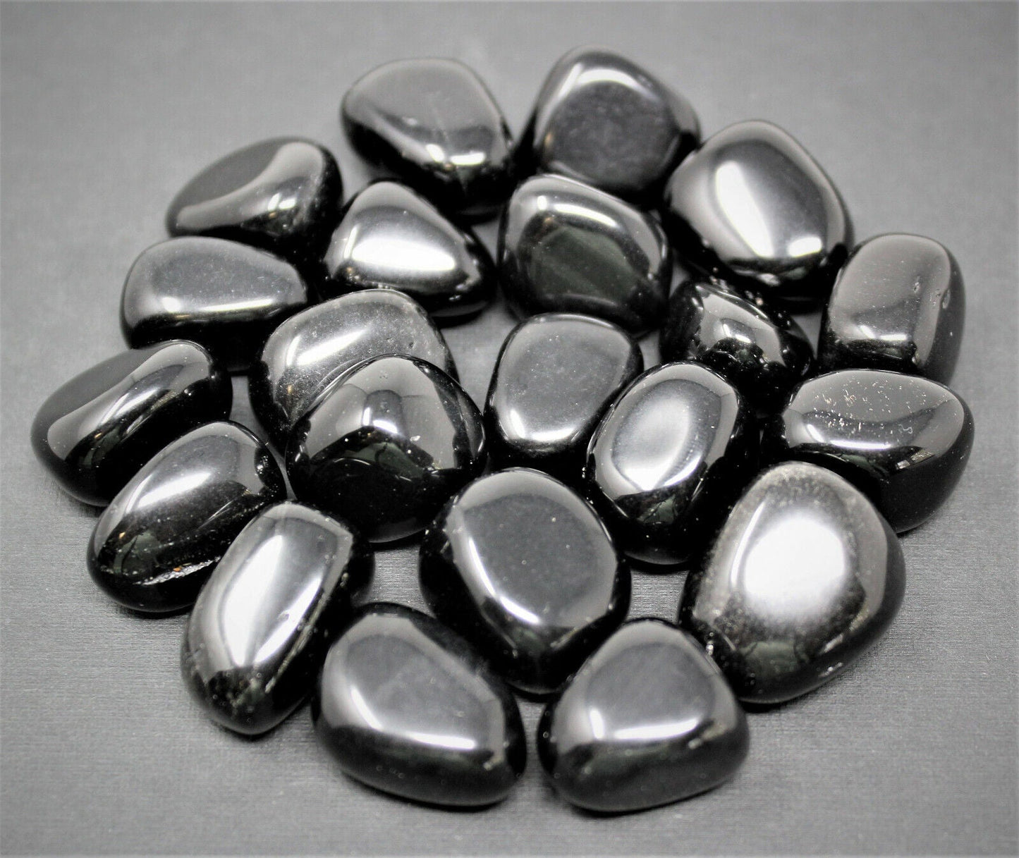1/4 lb Bulk Lot: Black Obsidian Tumbled Stone (Crystal Healing Reiki) 4 oz