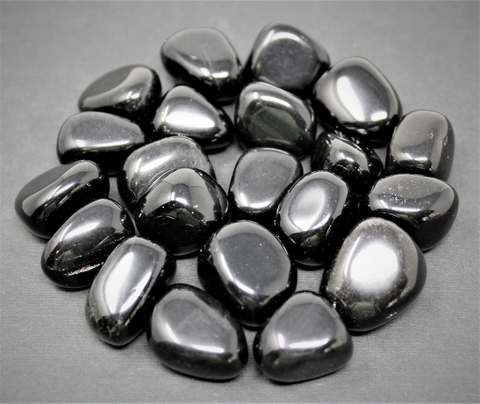 1/4 lb Bulk Lot: Black Obsidian Tumbled Stone (Crystal Healing Reiki) 4 oz