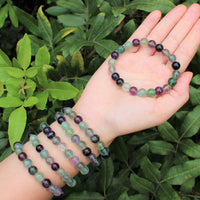 8 mm Bead Gemstone Bracelets: BUY 3 GET 1 FREE! (Stretch Crystal Bead Bracelets)