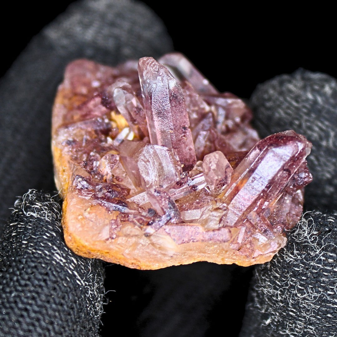 103g Red Phantom Quartz Crystal Cluster Rare Collector's Mineral India