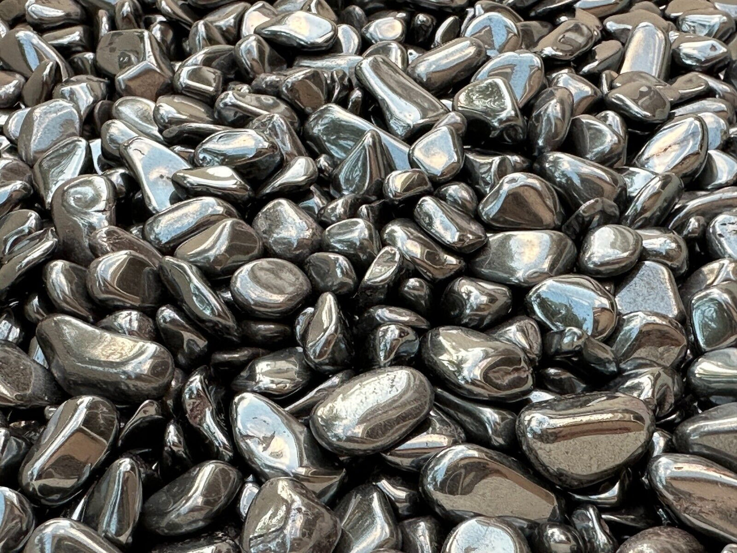 Grade A++ Hematite Semi Tumbled Gemstone Large Chips 8-20 mm, Wholesale Bulk Lot