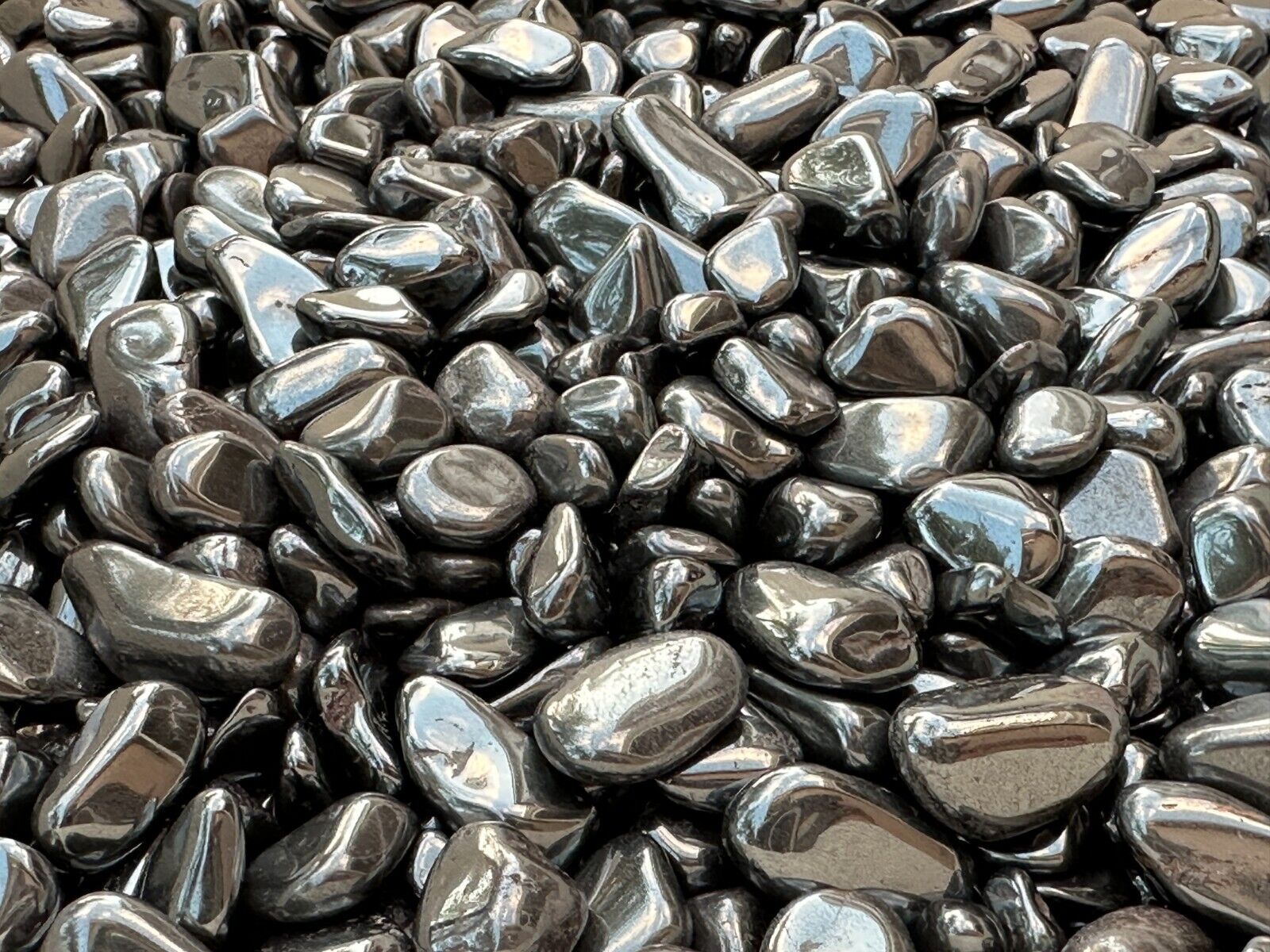 Grade A++ Hematite Semi Tumbled Gemstone Large Chips 8-20 mm, Wholesale Bulk Lot