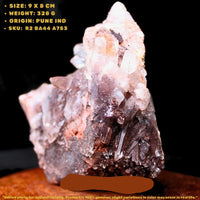 Red Phantom Quartz Crystal 328g 9x8 cm Raw Collector Mineral Cluster from India