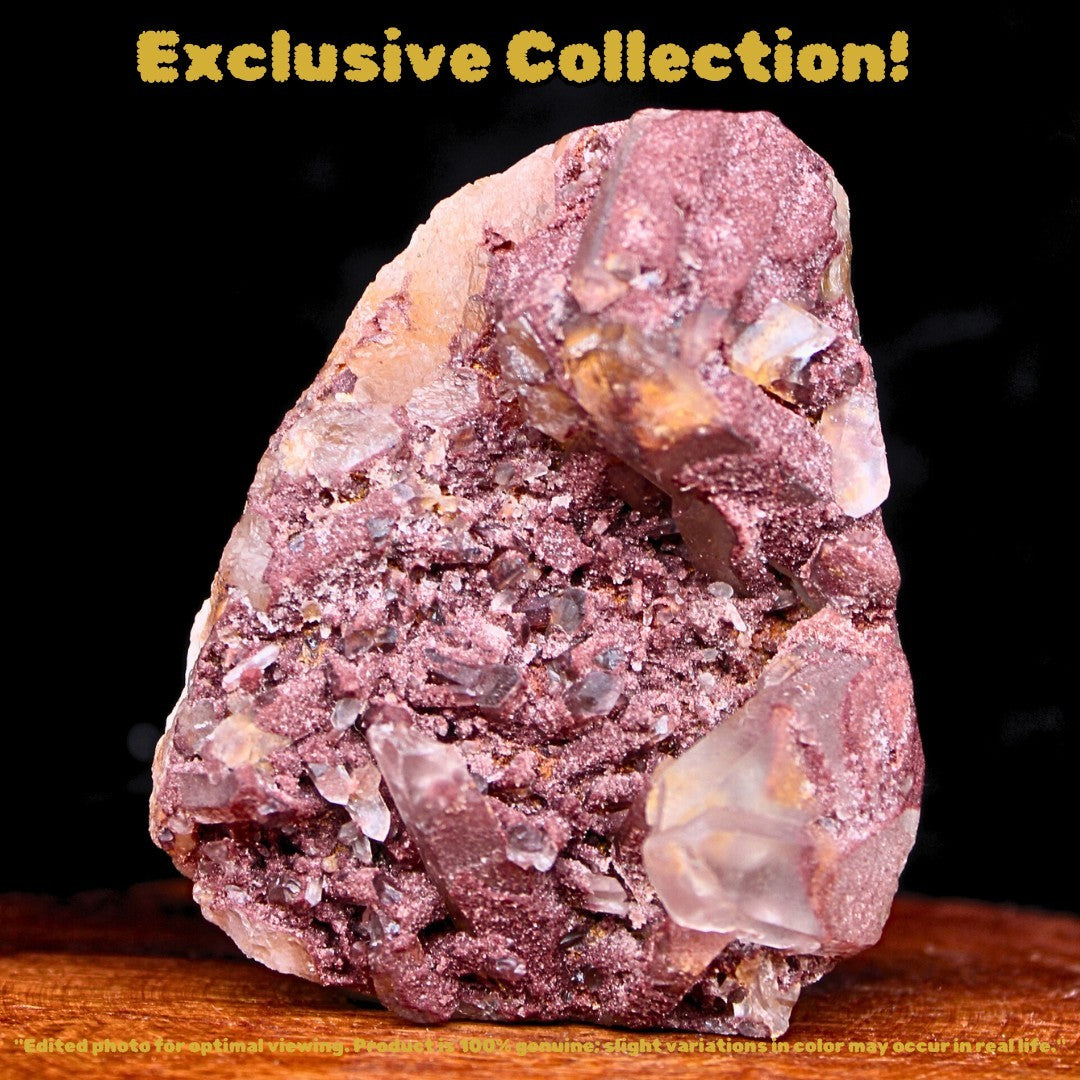 Red Phantom Quartz 103g Cluster India Rare Mineral Collector’s Crystal