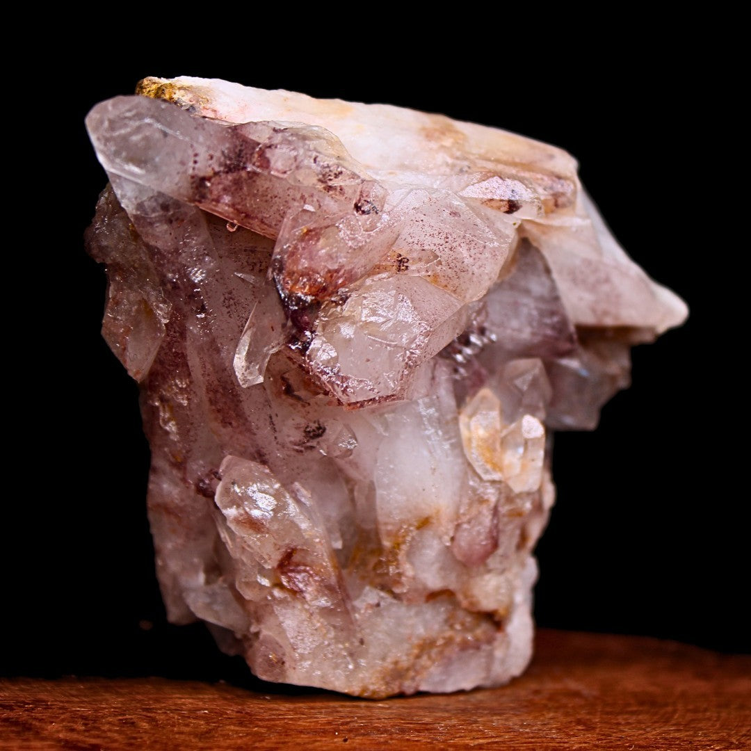 Phantom Quartz Crystal Cluster 160g 6x8 cm – Rare Ghost Layer Mineral