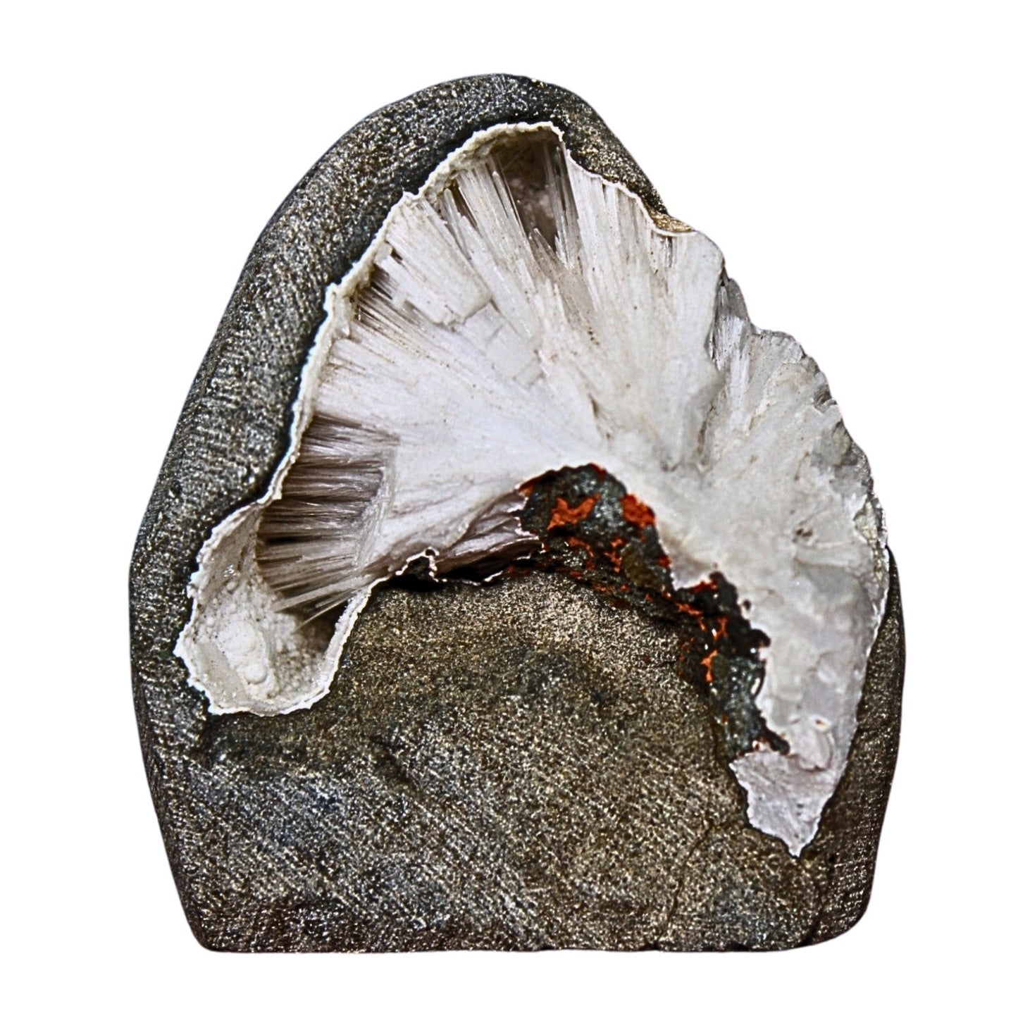 Scolecite Geode 68g Healing Crystal Crown Chakra Reiki Meditation Stone