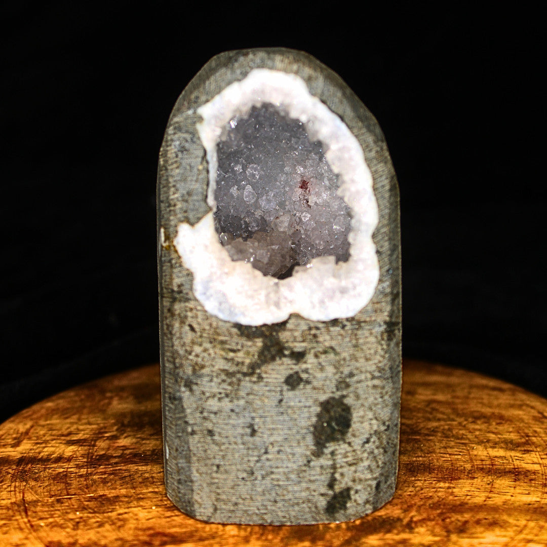 Rare Blue Chalcedony on Geode Matrix 230g Natural Mineral Specimen India