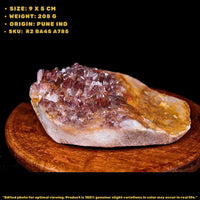 Phantom Quartz Crystal 208g 9x5 cm Natural Raw Cluster Mineral from India