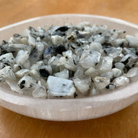 Moonstone Rainbow Semi Tumbled Gemstone Mini Chips 5-15 mm, Wholesale Bulk Lot