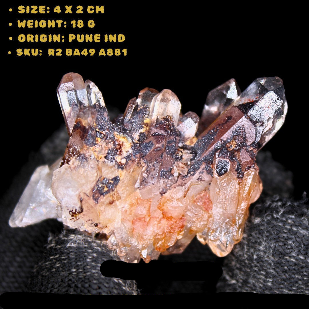 Phantom Quartz Crystal 18g Rare Inclusion Mineral Specimen from India