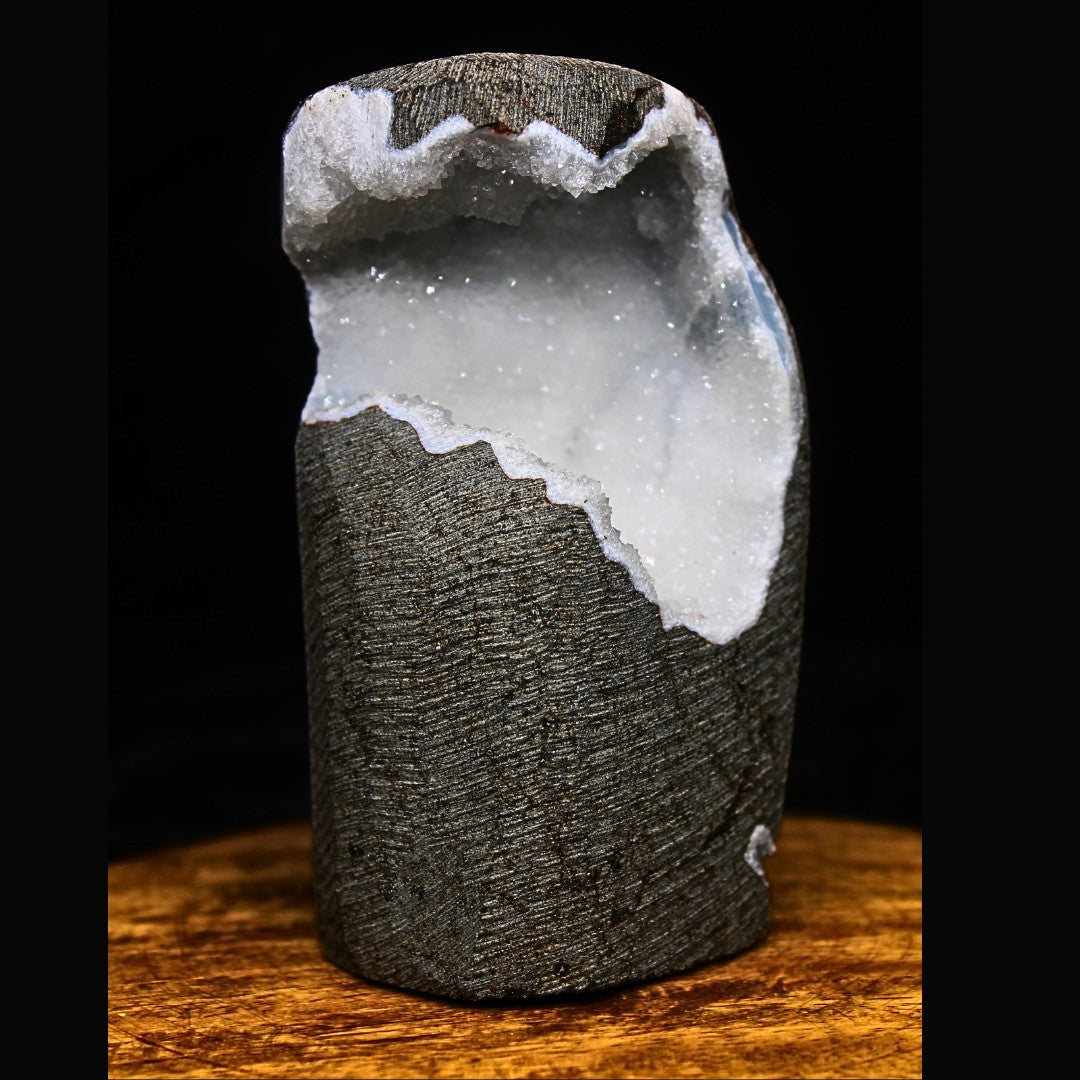 Rare 270g Rainbow Quartz Geode Collector’s Crystal Specimen India