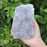 CRAZY CHEAP Gray Lavender Amethyst Cut Base Crystal Geodes - Closeout Amethyst