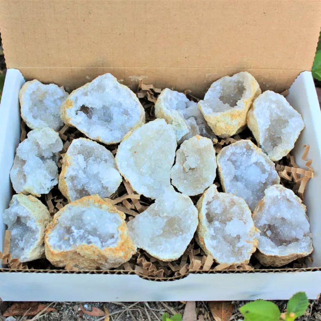 Jumbo Break Geodes Wholesale Lots Opened Indian Crystals Gift Box (5 - 8 Pcs)