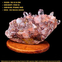 Phantom Clear Quartz 980g 15x8 cm Rare Layered Raw Crystal for Collectors