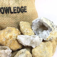 40 Break Your Own Geodes Quartz Crystals Druzy Bulk Pack - Whole Moroccan 1.5