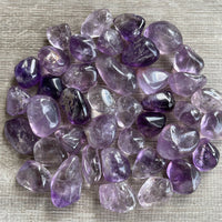 Grade A++ Amethyst Tumbled Stones, 0.75"-1.25" Amethyst Polished Stone, Bulk Lot