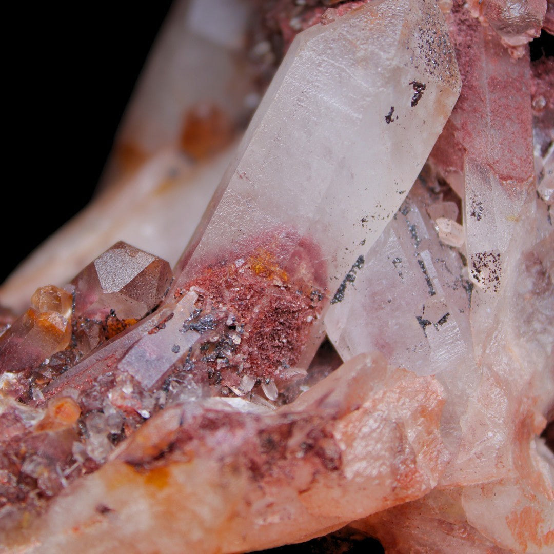 Rare Phantom Quartz Cluster 2.2kg Giant Natural Specimen 17x12cm India