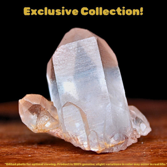 Phantom Clear Quartz Crystal 10g Miniature Mineral Specimen from India 3x2cm