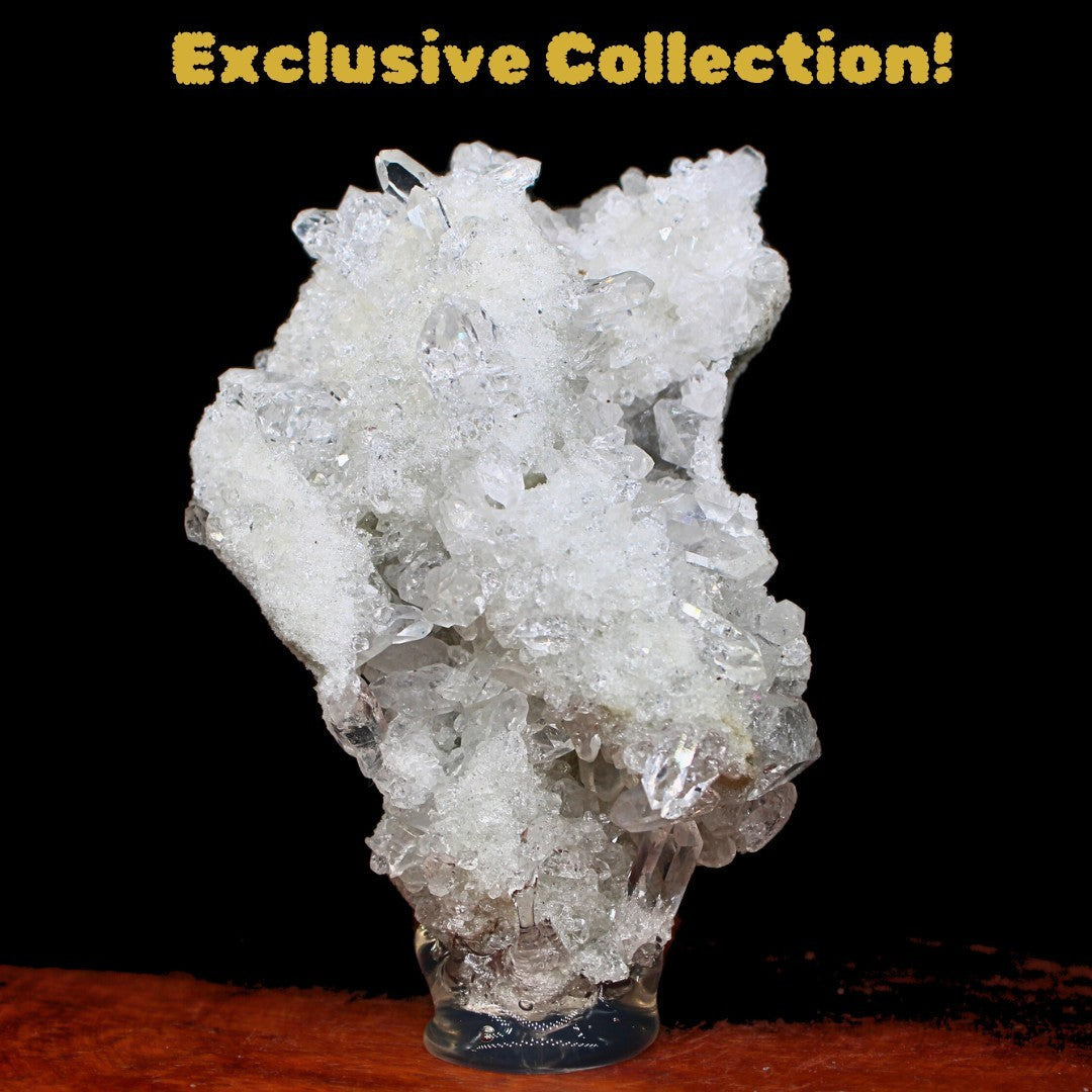 Apophyllite with Clear Quartz Cluster 100g Mineral Specimen India 9x7x4cm