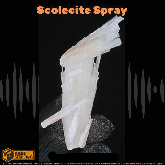 Natural Scolecite Crystal Cluster 26g White Zeolite Mineral from India