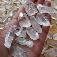 0.75" - 1.5" Small Rough Clear Quartz Point, Raw Healing Crystals, Wholesale Lot