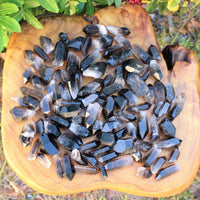 1/2 lb Bulk Smoky Quartz & Clear Quartz Crystal Collection Box (Natural Points)