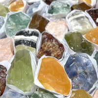Assorted Calcite & Fluorite Mixed Rough Raw Crystals Wholesale Collection