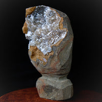 Natural Scolecite Geode Chalcedony Cluster High Healing Crystal Stone 230g