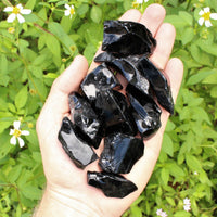 Raw Natural Black Obsidian Crystals: Choose How Many Pieces - Rough Obsidian