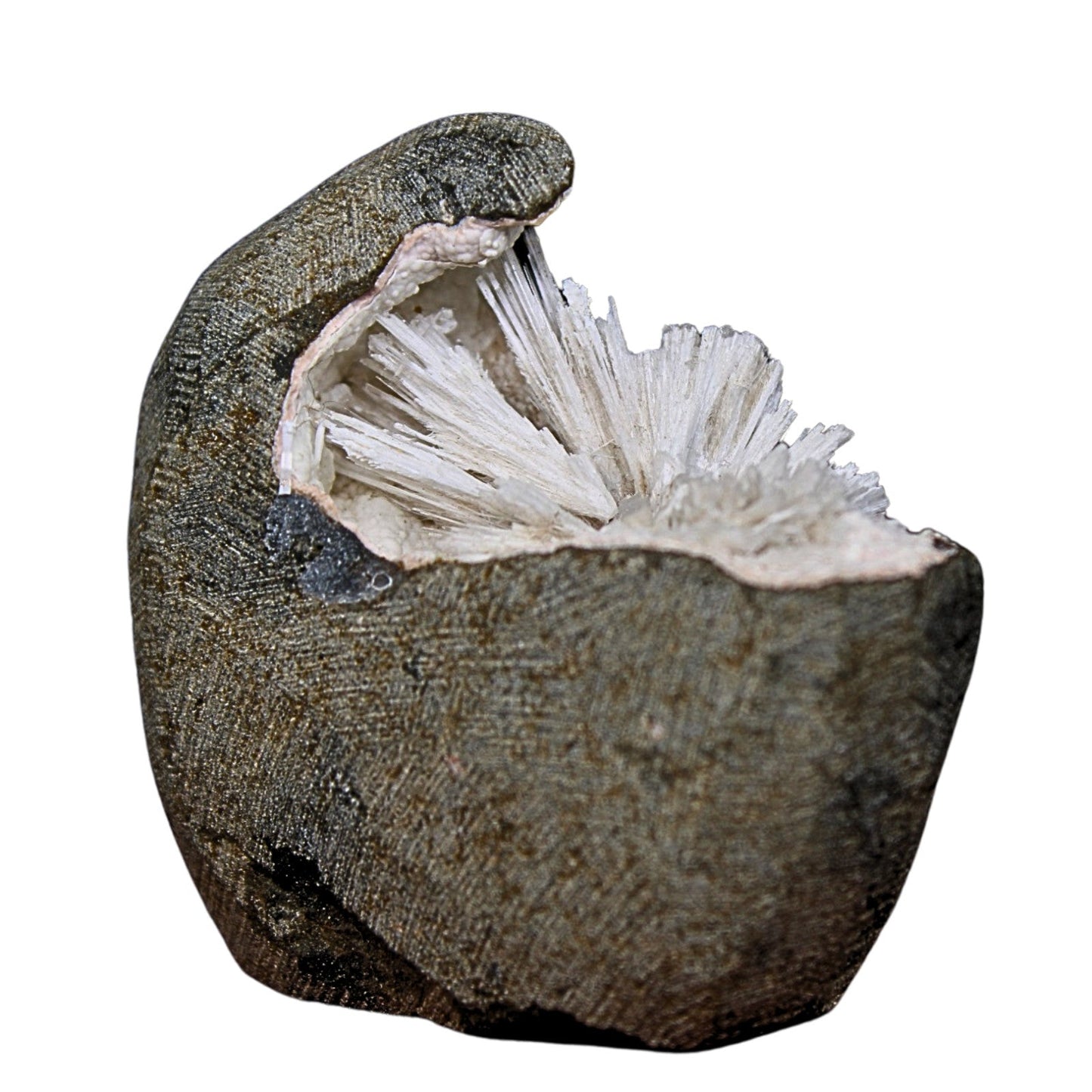 76g Scolecite Geode Natural Needle Crystal Cluster Mineral India