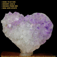 Heart Amethyst Crystal 632g Rare Collector Display Stone from Brazil