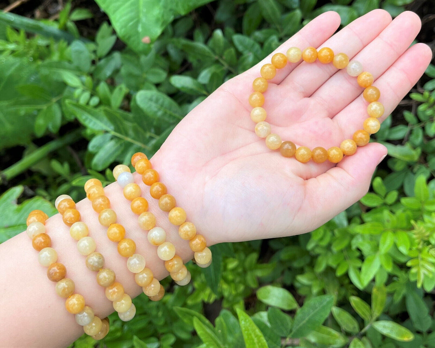 8 mm Bead Gemstone Bracelets: BUY 3 GET 1 FREE! (Stretch Crystal Bead Bracelets)