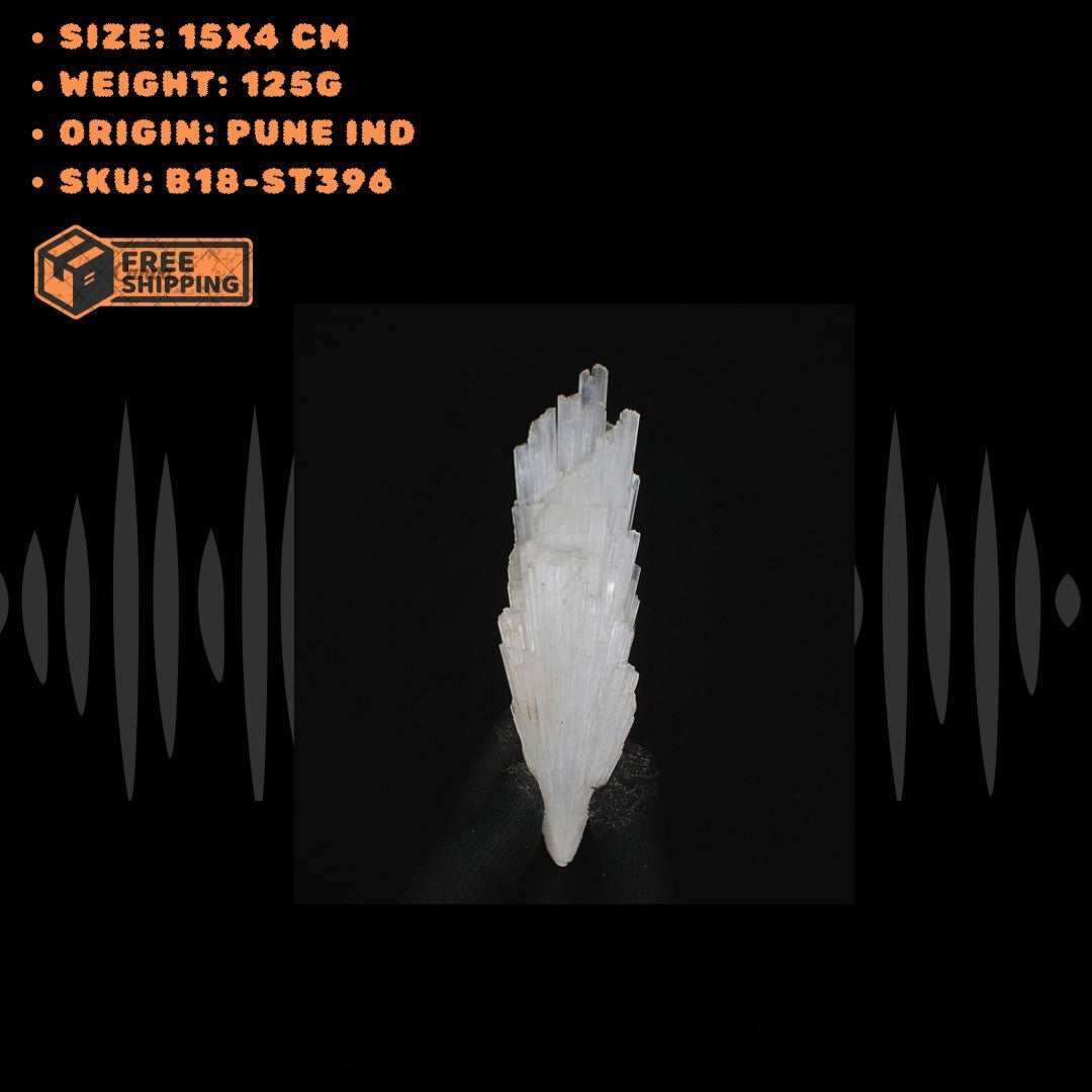 Natural Scolecite Crystal 12g White Zeolite Mineral from India