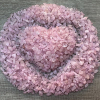 Grade A++ Rose Quartz Semi Tumbled Gemstone Mini Chips 3-8mm, Wholesale Bulk Lot